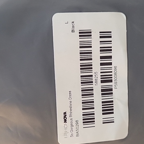 RHINESTONE DRESS - BLACK SZ LARGE - Picture 6 of 8